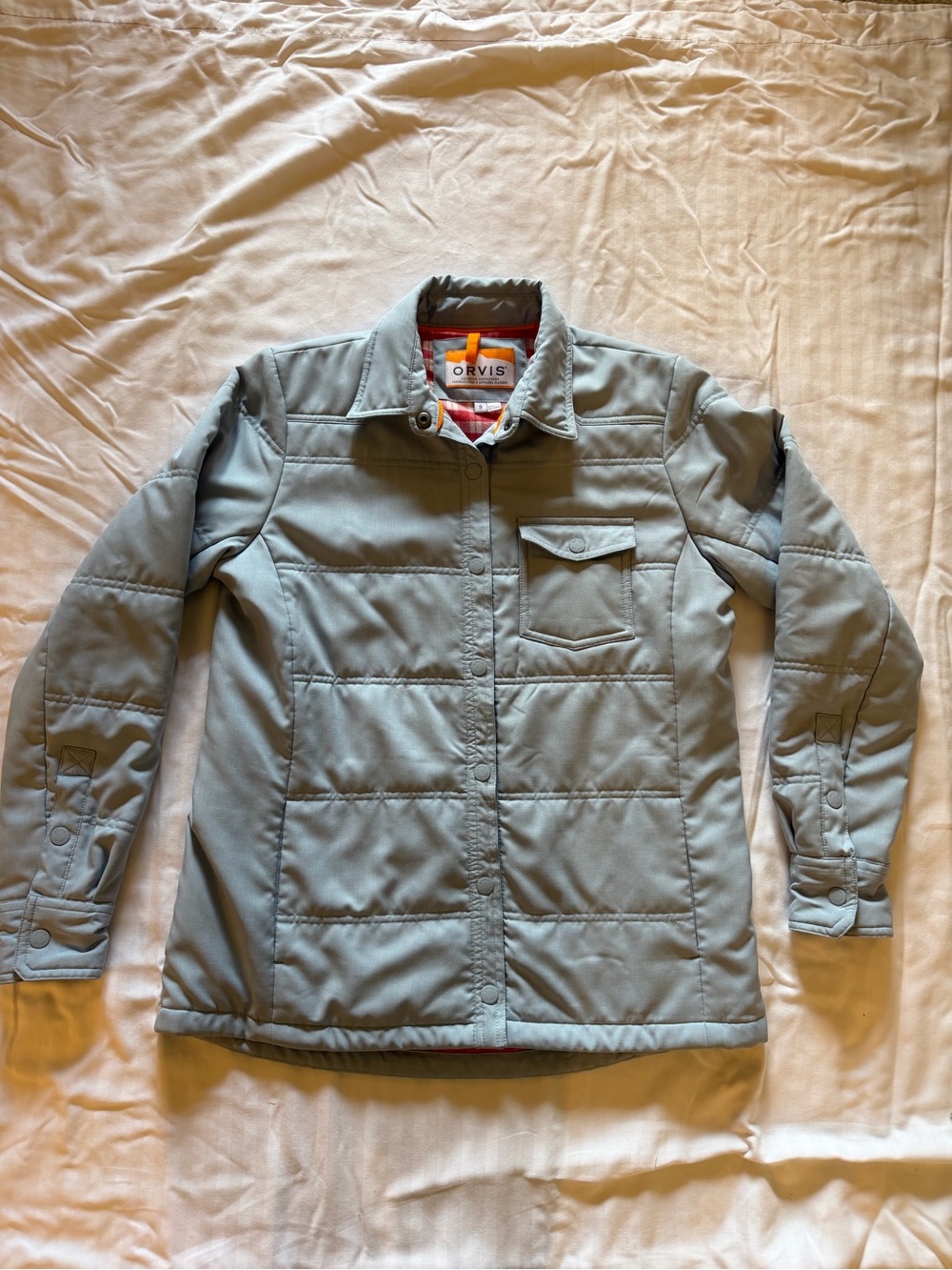 Orvis Women's Pale Gray/blue Quilted Puffer Jacket
